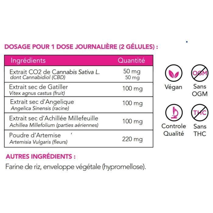 60 HexaVITA Menstrual Comfort CBD-Kapseln 1500 mg, THC-frei 4 Schachteln