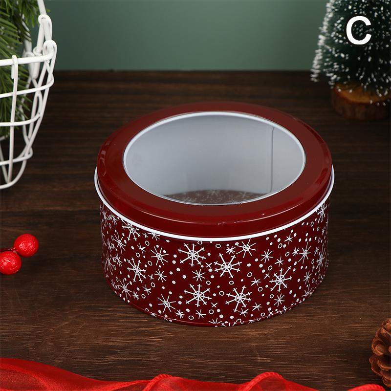 Christmas Tinplate Candy Box Santa Claus Tin Reusable Chocolate Storage Case For Gift Storage Home Cookie Packaging Box