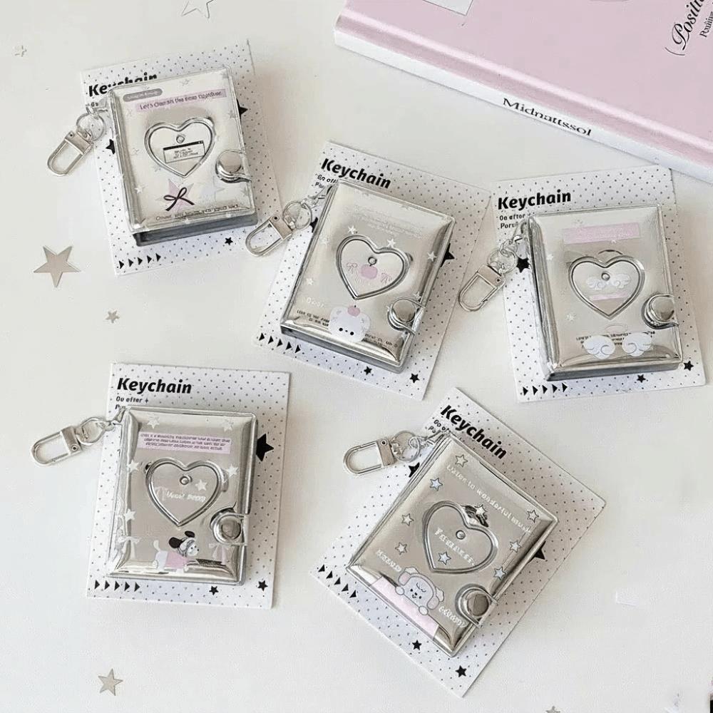 Clear Pocket Mini Photo Album Mini Size Album Keychain High Appearance Book Bag Pendant Daily Use