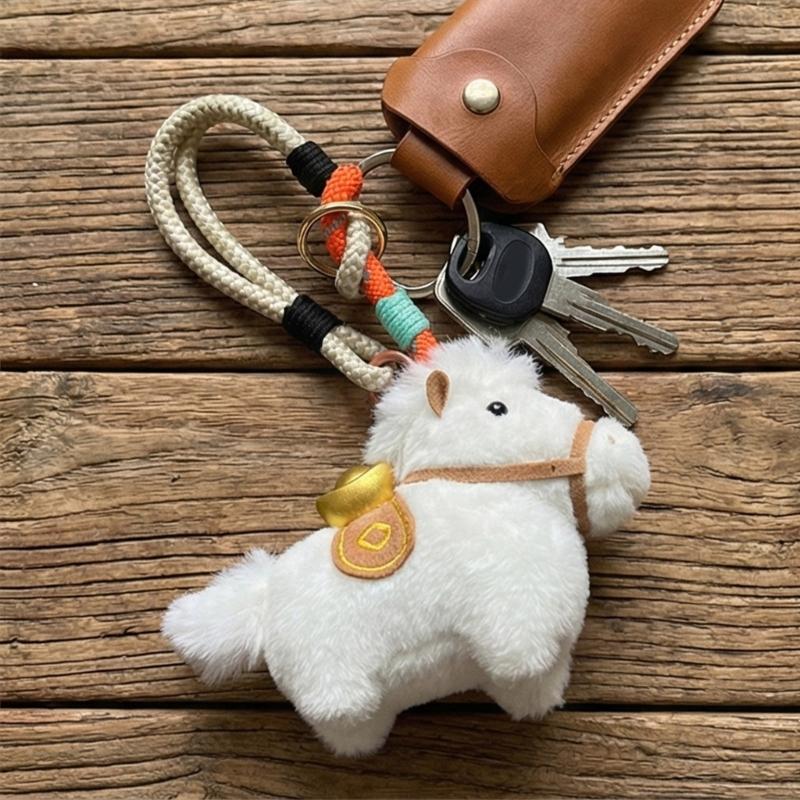 Unisex Soft Plush Animal Keychain for Men Women Children Backpack Charm Gift Stylish Handbag Decoration