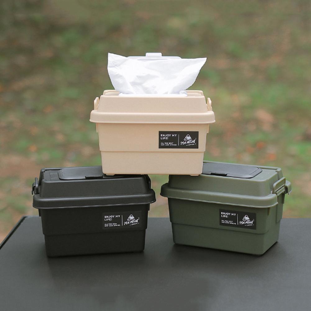 1,1L Taschentuch-Aufbewahrungsbox Feuchtigkeitsbeständig Kofferraum-Organizer Multifunktionale Outdoor-Aufbewahrungsbox