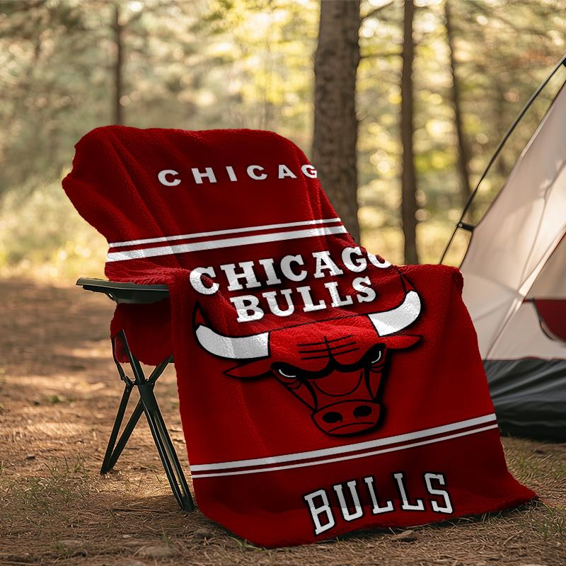 Red Bulls Basketball Blanket Flannel Throw for Sofa, Indoor, Camping, Living Room, Office, Chair, And Bed Soft Birthday Gift