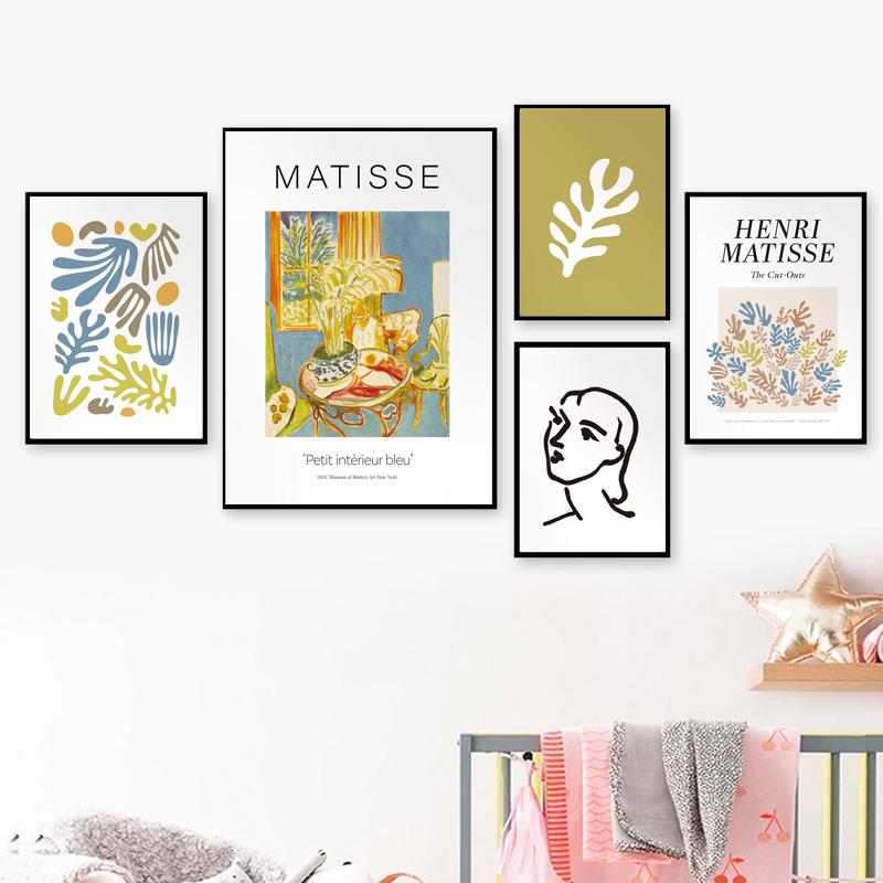 Vintage Abstract Matisse Line Figure Minimalist Europe Canvas Painting Posters Prints Wall Art Pictures Living Room Home Decor No Frame