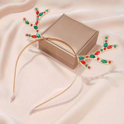 Weihnachts Rentier Geweih Stirnband Mode Legierung Haarspange für Frauen