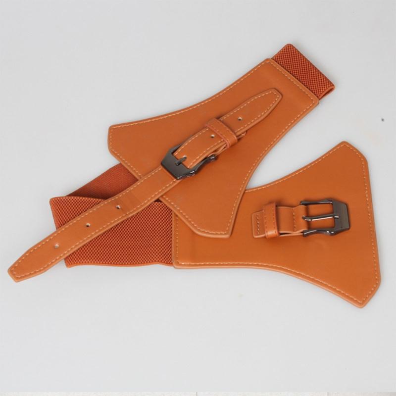 Corset PU Leather Cummerbunds Strap Belts for Women Banquet Elastic Tight High Waist Slimming Body Shaping Girdle Belt