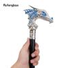 Golden Blue Luxury Dragon Head Walking Cane Fashion Decorative Walking Stick Gentleman Elegant Cosplay Cane Knob Crosier 94cm