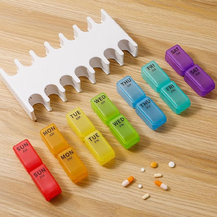 Travel Pills Organizer,Weekly Portable Pills Box Daily Pills for Case Medicine Vitamin Container for Pocket Purses Bags