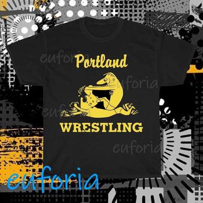 Vintage Portland Wrestling Logo T-Shirt Funny Size S To 5XL