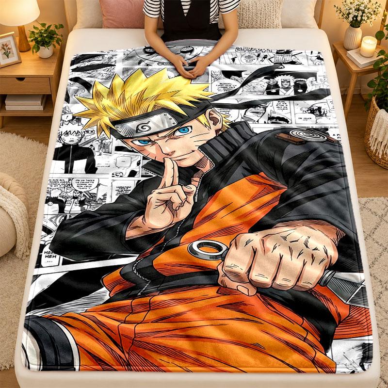 Coperta di Flanella Naruto Calda Morbida Coperta Plaid per Uso Interno Divano Letto Soggiorno