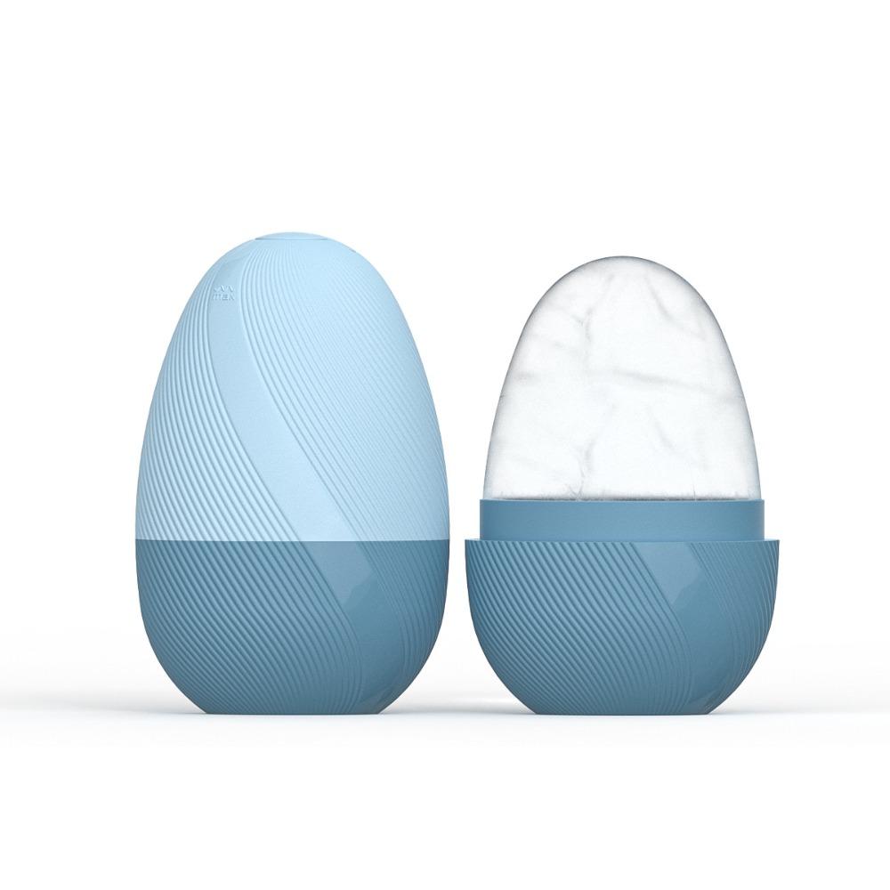 Cute Egg Shape Ice Roller Massager Silicone Pore Repairing Facial Ice Cube Mold Reusable De-Puff Eye Bags Massage Ice Grid Face