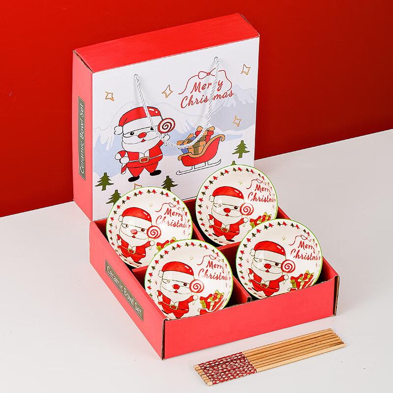 ZISIZ Bohemian Underglaze Ceramic Dining Set, Christmas Edition