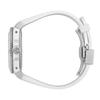 Gucci YA136337 Hodinky se stříbrným ciferníkem s bílým gumovým řemínkem, 40 mm