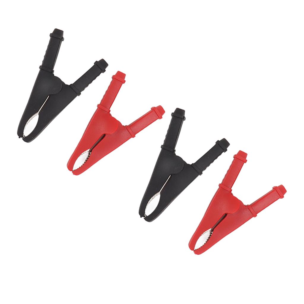 4Pcs Crocodile Clamps Good Conductivity Low Resistance Nickel Plated Crocodile Clips for Car School