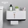 Bathroom Tissue Box Toilet Storage Toilet Paper Holder Tissue Dispenser Toilet Paper Box Wall-Mounted Waterproof Roll Paper Holder