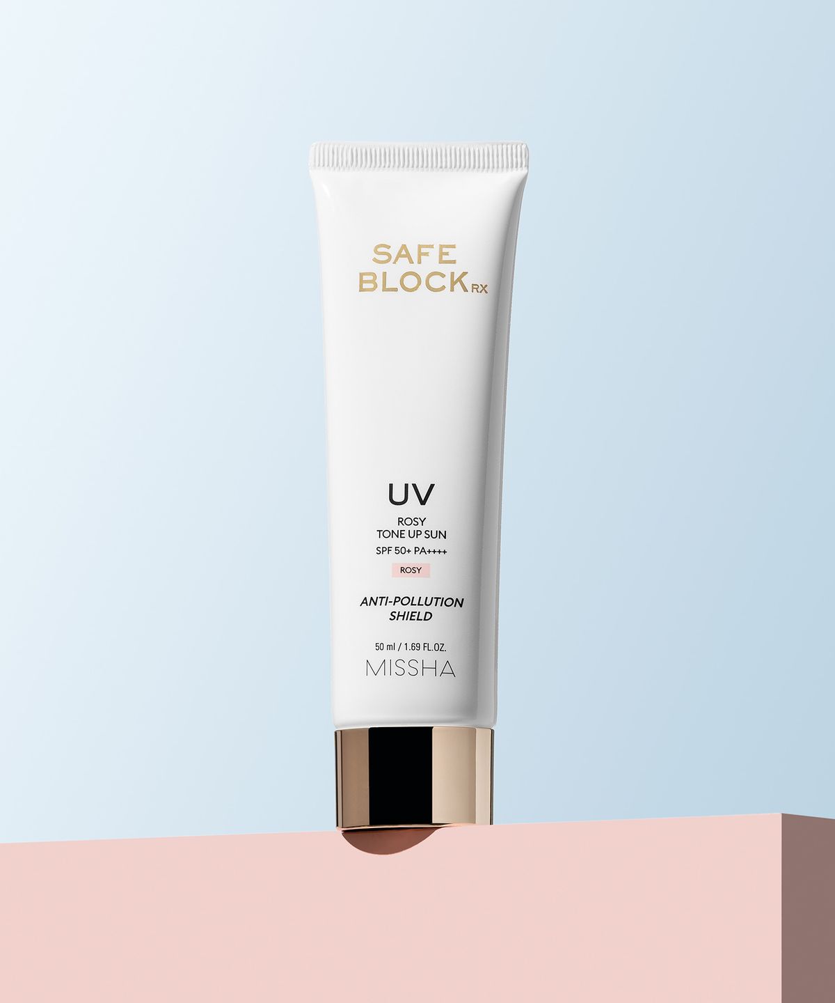 SafeBlock RX Розовый Тон-Ап Солнцезащитный Крем SPF50+/PA++++ 50 мл