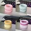 Colorful Telephone Cord Hairpin Set - Elegant and Sweet Hair Accessory with High Elasticity Hair Tie for Women