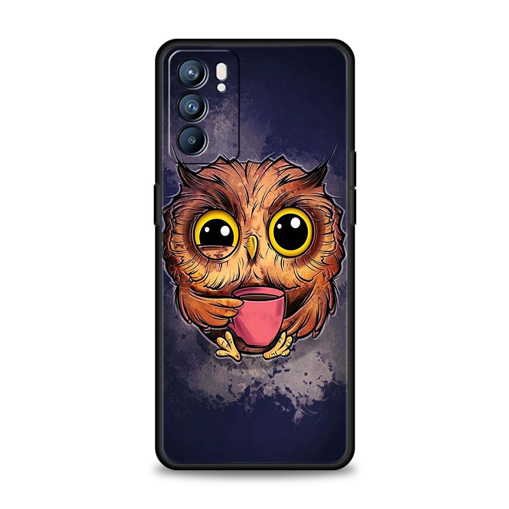 Girl Gifts Lovely Owl Phone Case For OPPO Find X5 A54 A53 A52 A9 2020 A16 A15 A95 A76 A74 A12 Reno7 SE Reno6 Pro Plus 5G Cover