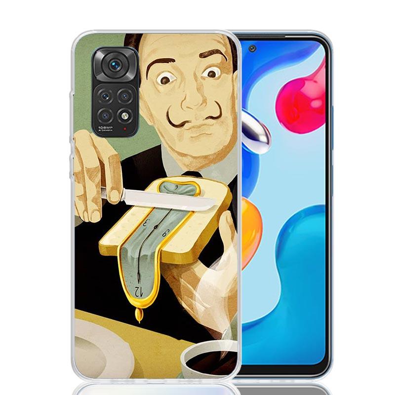 Salvador Dali Art Phone Case For Xiaomi Redmi Note 13 14 15 Pro Plus 12S 12 14S 11S 11E 10 10S 11 11T 5G 4G Cover Coque Redmi No