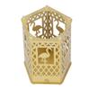 Metal Assembled Pen Holder Gold Hollow Pattern Flamingo Surfaces Plating DIY Pen Holder for Home