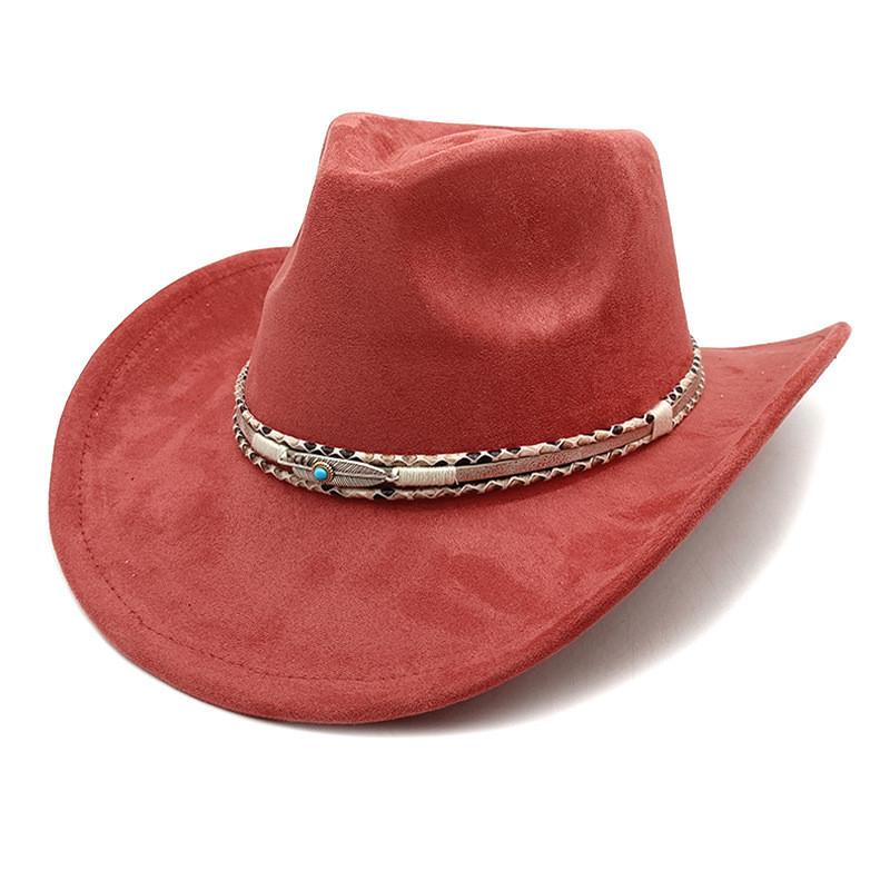 Ethnic Style Cowboy Hat With Wide Brim For Men Women Spring Sun Protection