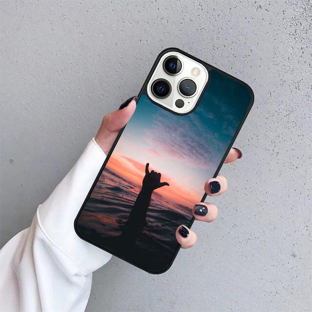 Surfer Surf Hang Loose Shaka Phone Case Cover For iPhone 17 Air 15 16 14 13 12 Pro Max 11 Pro Max Plus Coque Shell