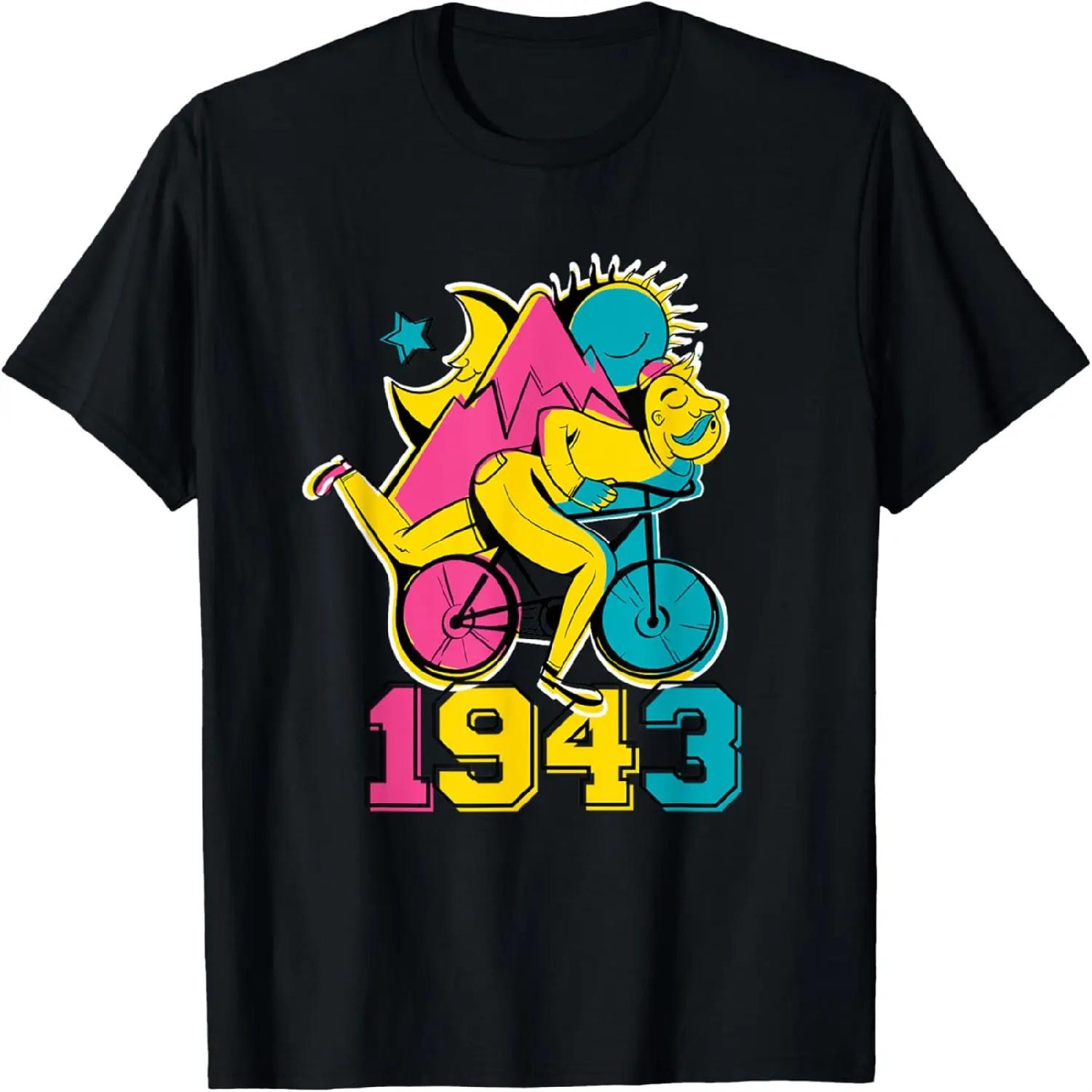 ЛСД Велосипедный день 1943 Винтажная психоделическая психонавт футболка XXXXXL разноцветный