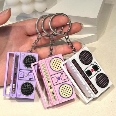 1 kus Mini nahrávací přívěsek Kreativní Vtipný Mini rádiový rekordér Hudební hračky Klasická ozdoba na tašku Klíčenka Dárek pro pár