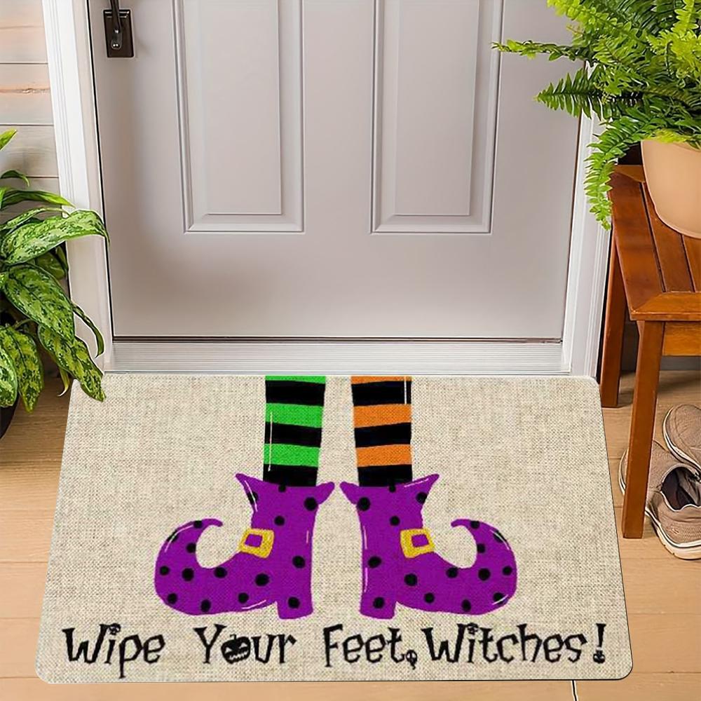 

Cute Halloween Cartoon Non-Slip Durable Carpet Rug Door Mat - Pumpkin Ghost Cat Bat Festive Home Decoration Anime Rug Mat 40x60cm