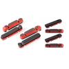 Brake Pad for Carbon Rims - Campagnolo - BR-BO500 - Black/Red - Mixed Adult Leisure Bike
