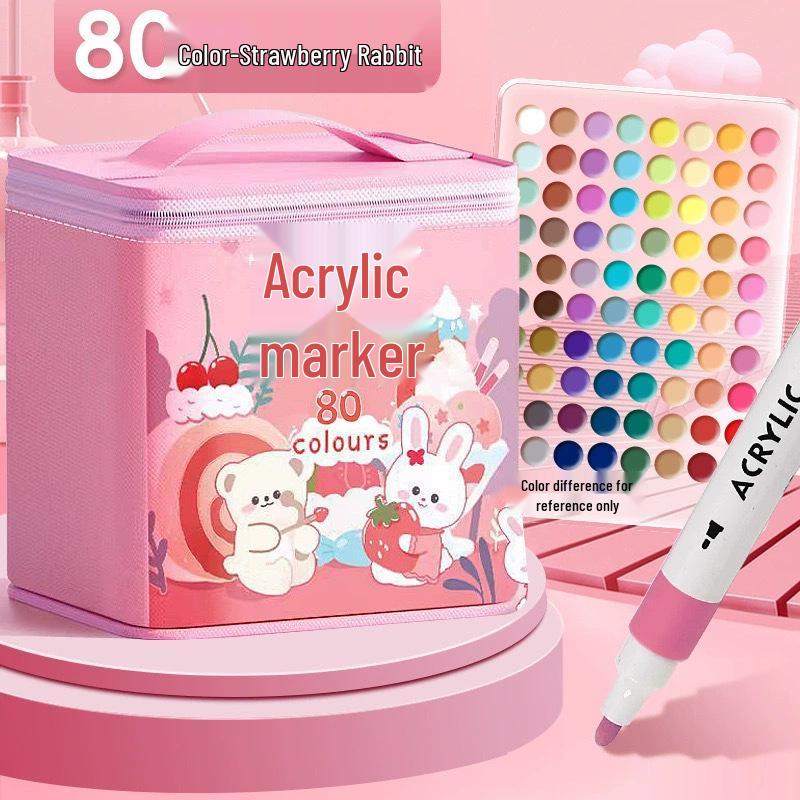 Acrylic Marker - Washable, Non-Bleed, Quick-Drying, Layerable, Waterproof Pen for Art & School.