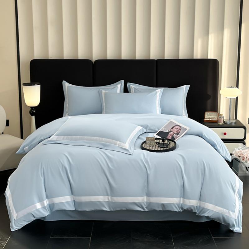 Light luxury Thick Brushed Bed Sheets, Duvet Cover Set, Four Piece Bedding Set Bed Sheet, Fully Enclosed for Home Gift