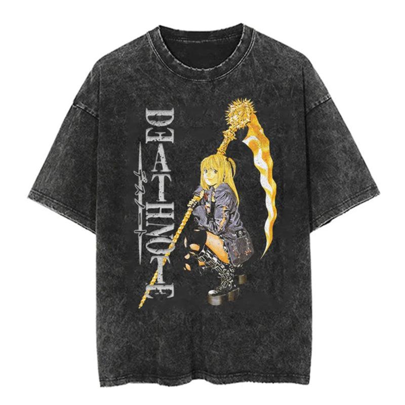 Cartoon Spell Battle Oversized Retro 3D Printed Loose Large Round Neck Cotton Short Sleeve T-Shirts Men’s