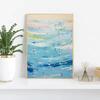 Pink Watercolor Ocean Waves Seascape Poster Oyster Shell Beach Umbrella Surfing Canvas Printing Wall Art Picture Home Decor