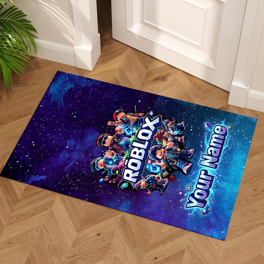 Roblox Personalized Text Floor Rug Office Rug Suitable for Playrooms Living Rooms Decorate Room Balcony Antislip Carpet Decorate Offices