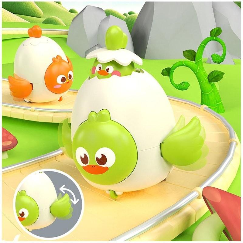 Colorful Cartoon Pet Egg Spring Loaded Toy Car For Kids Interactive Fun Experience