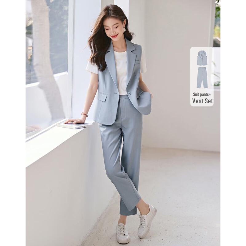 Women s Elegant Casual Vest Suit Set S