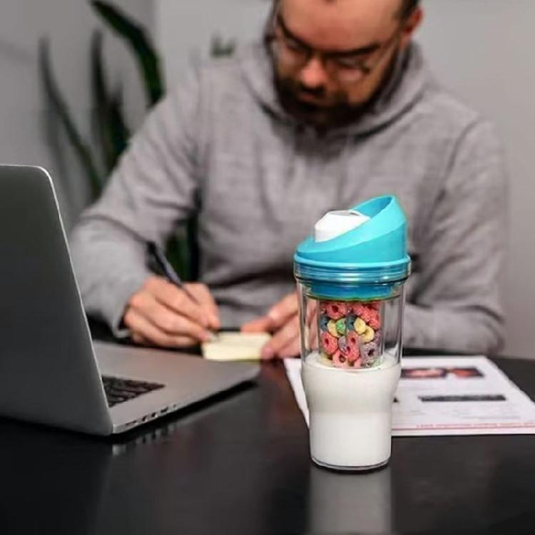 Portable Salad Cup Oatmeal Cup Seal Container Leakproof Cereal And Milk Container Reusable Breakfast Cup Enduring