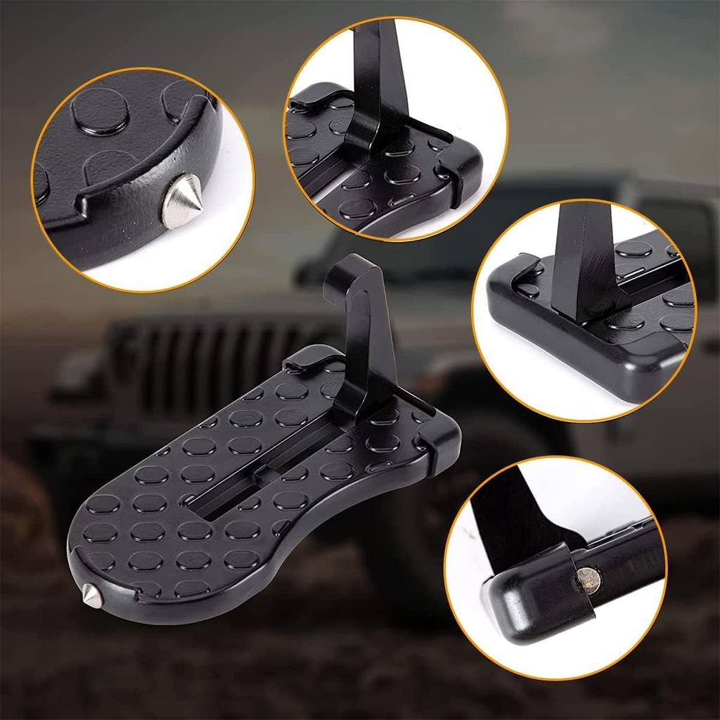 Samcos Car Door Step Folding Step Car Tool Easy Installation Anti-slip Car Wash Assistant