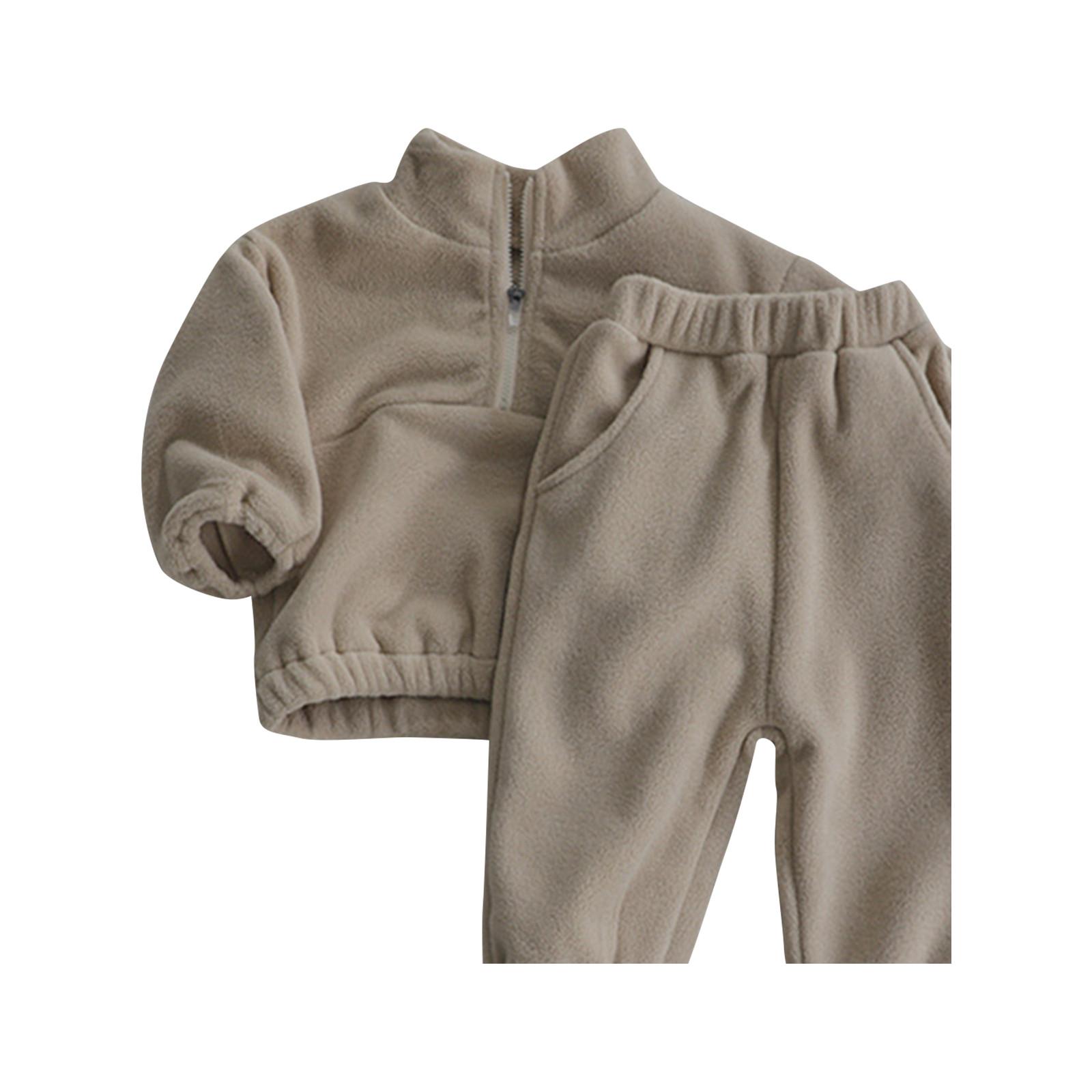 Детский двусторонний велюровый свитер с воротником-стойкой, зимний, мультяшный цвет, теплый костюм, свитер-костюм для девочки и мальчика 90