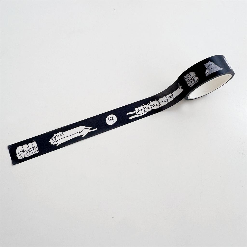 5m Roll Minimalist Animal Washi Tape Korean Aesthetic Hand Drawn Dog Cat Decorative Adhesive Tape for Journaling Supplies