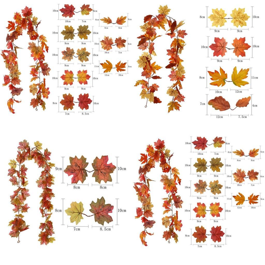 Eye-catching Autumn Garland For Home Office And Restaurant Decor 68.89in Long