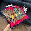 New silk scarf women's fashion versatile high-end small square scarf Korean version neck protection scarf spring and autumn retro scarf binding bag