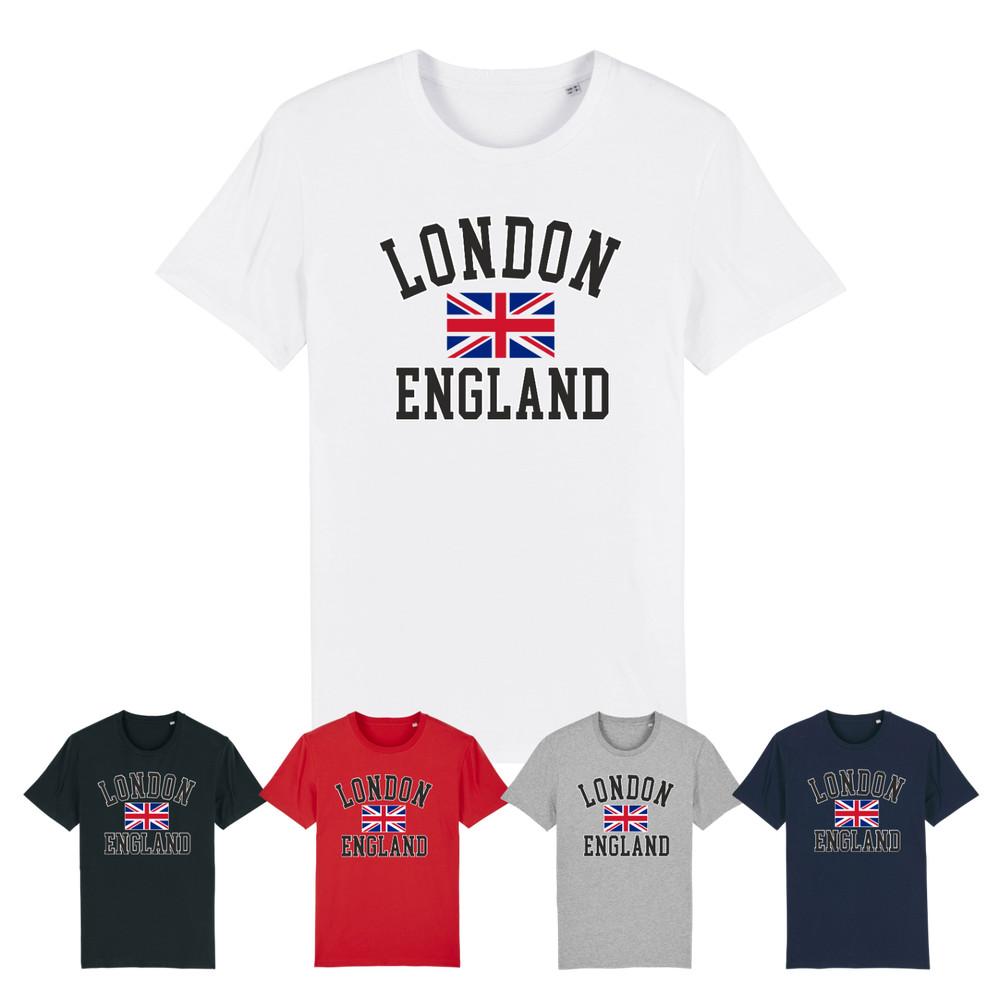 

ЛОНДОН АНГЛИЯ УНИСЕКС Футболка Юнион Джек Футболка Великобритания Подарок Сувенир БРИТАНСКИЙ 2XL