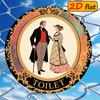 Metal Sign Toilet Gold Dress Retro Wall Decor 20x30 Cm