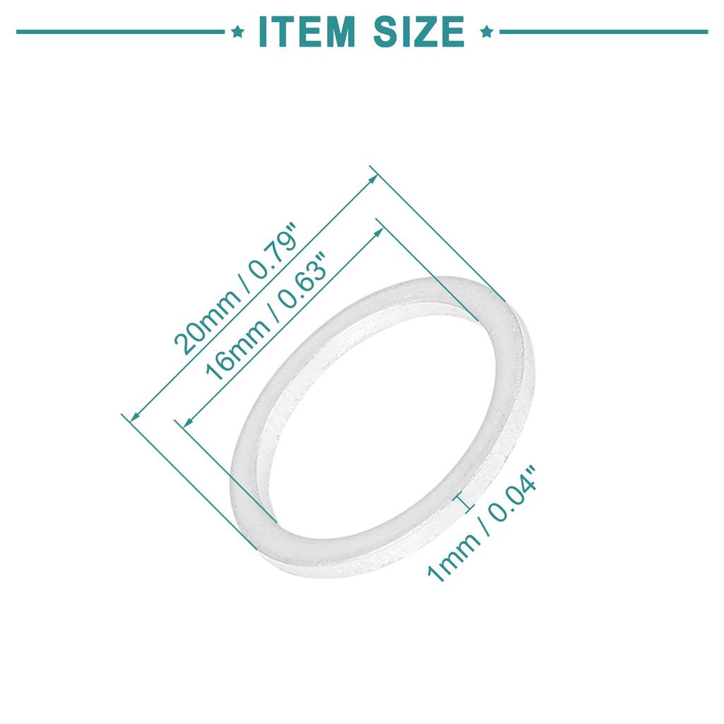 ACROPIX Bil Dreneringsplugg Pakning for M16 BMW 540i 10 stk Sølvfarget