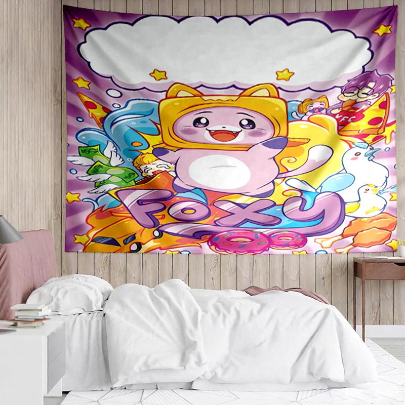 LankyBox Print Tapestry, Backdrop, Easy Setup, Ideal for Bedroom, Office & Living Room, with Aesthetic Wall Hanging Decor.