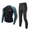 Mens Full Coverage Rash Guard Suit With Long Sleeves Pants UV Protection Snorkeling Surfing Swimming
