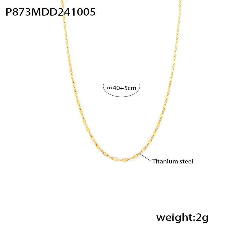 Angel Wing Zirconia Double Layer Necklace & Bracelet Set in Gold-Tone Titanium Steel