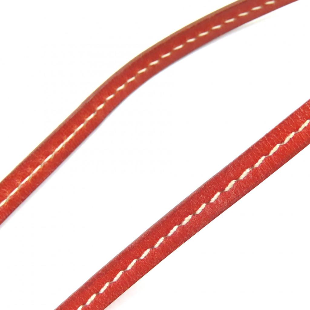 HERMES Margiela Leather Clochette Necklace Pendant Accessory Brown Women Used