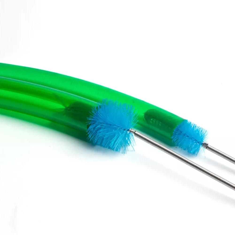 Aquarium Spring Brush Stainless Steel Double-ended Glass Brush Tools Wall Pipe Tool Brush Plastic Cleaning Inner Cleaning G6Z9